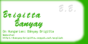 brigitta banyay business card